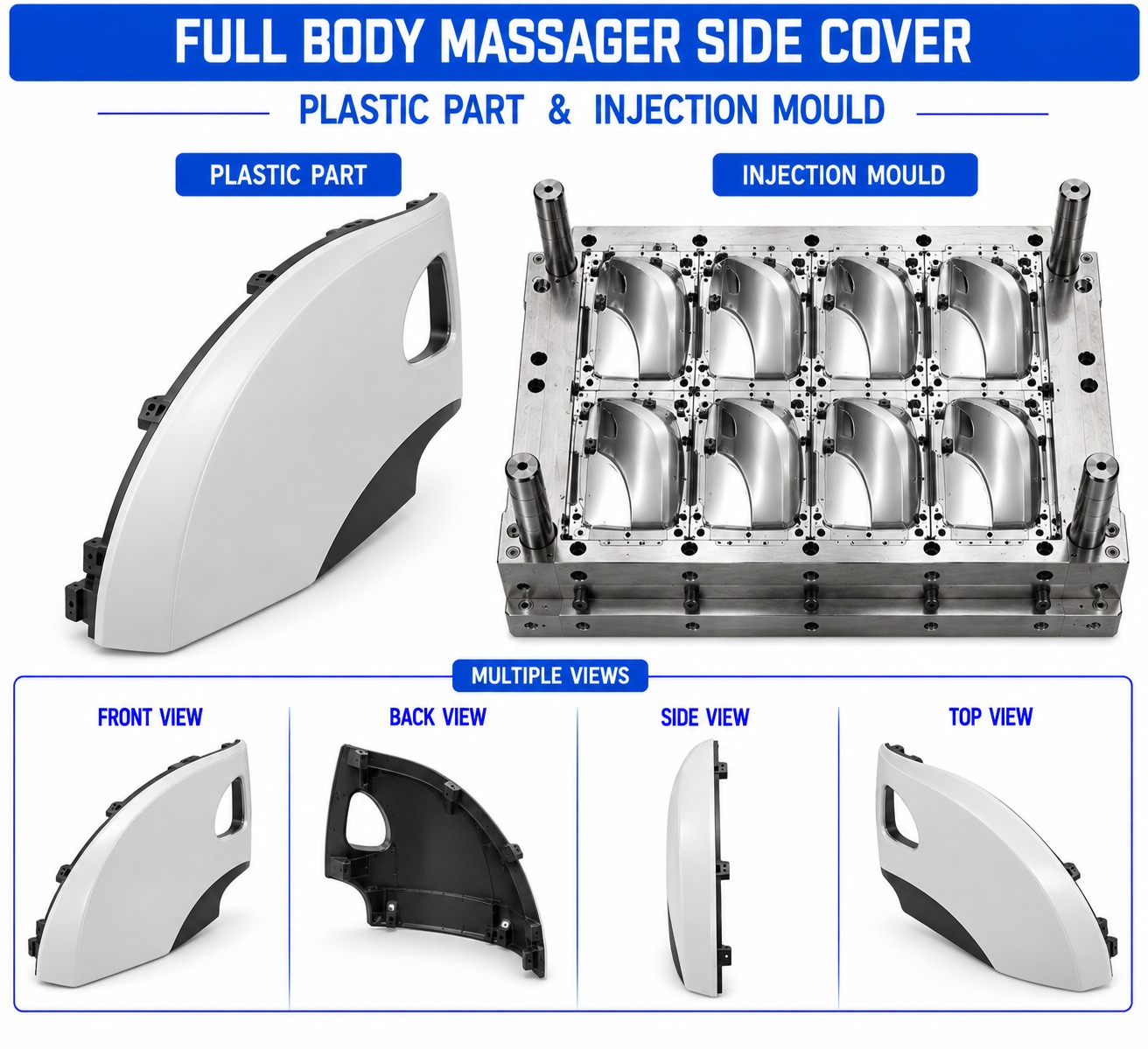 Full Body Massager Plastic Side Cover Mould and Moulding Services